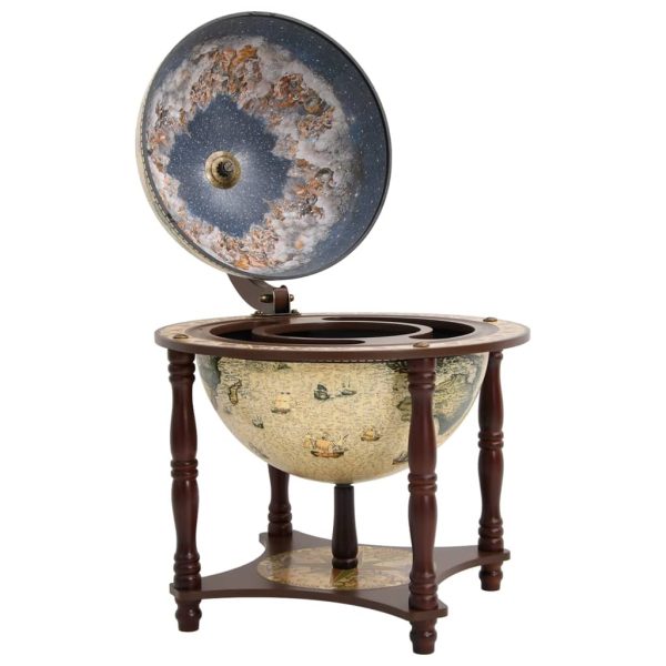 Bar A Globo Portavini Marrone Legno Massello Di Eucalipto - Image 3