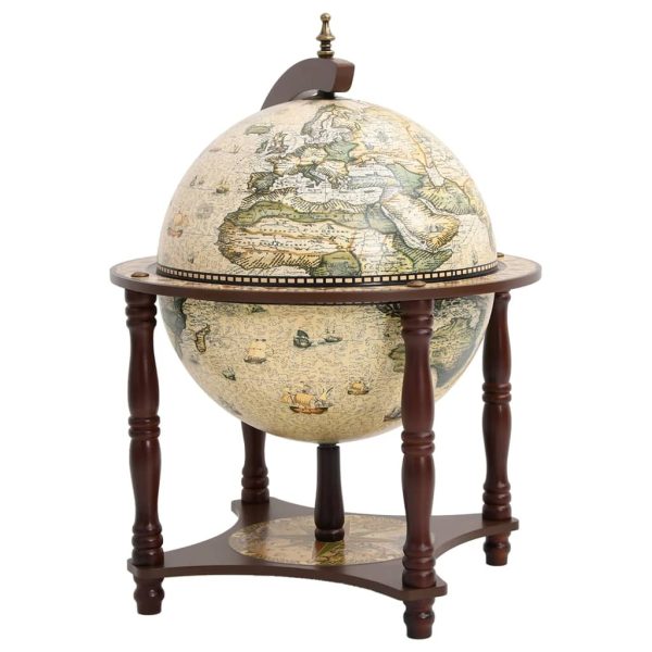 Bar A Globo Portavini Marrone Legno Massello Di Eucalipto - Image 4