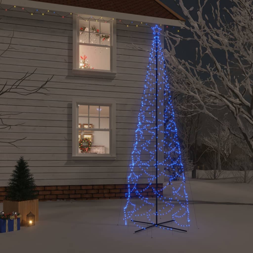 Albero Di Natale A Cono Blu 1400 Led 160x500 cm