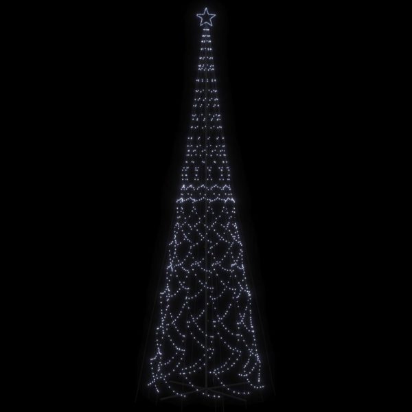 Albero Di Natale A Cono Bianco Freddo 3000 Led 230x800 cm - Image 4