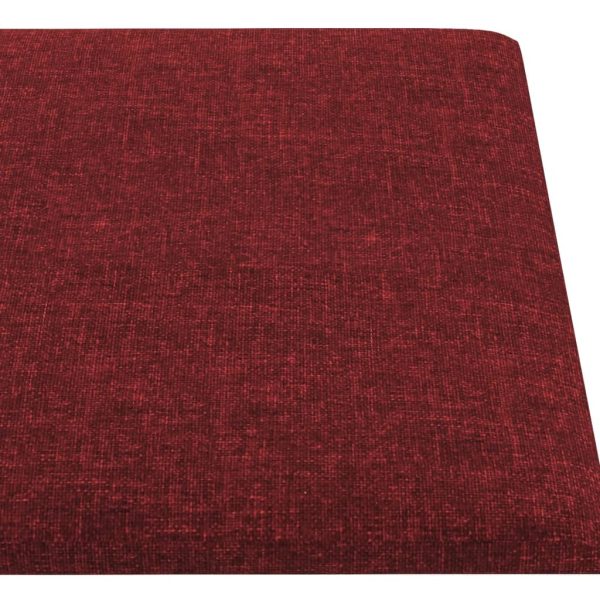 Pannelli Murali 12 Pz Rosso Vino 90x15 Cm Tessuto 1,62 m² - Image 5