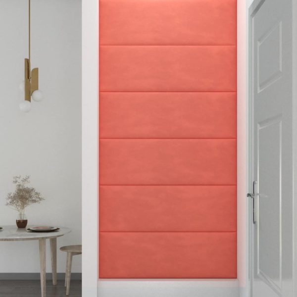 Pannelli Murali 12 Pz Rosa 90x30 Cm Velluto 3,24 m² - Image 4