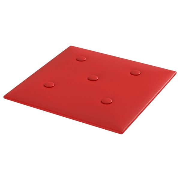 Pannelli Murali 12 Pz Rosso Vino 30x30 Cm Similpelle 1,08 m² - Image 3