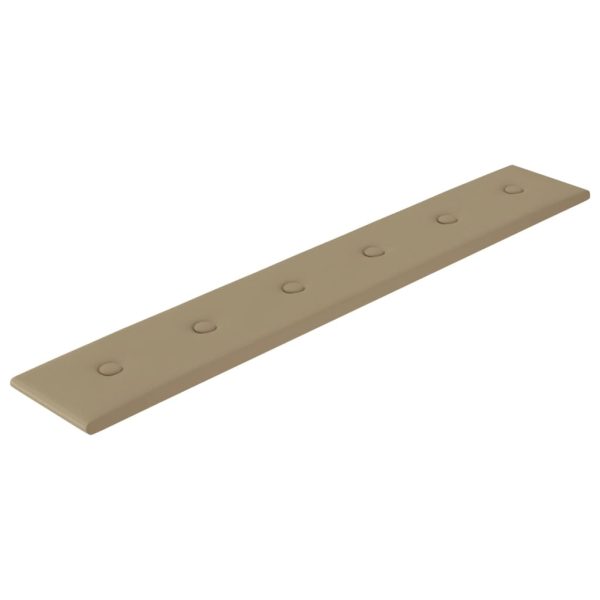 Pannelli Murali 12 Pz Cappuccino 90x15 Cm In Similpelle 1,62 m² - Image 3