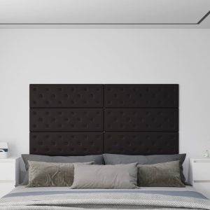 Pannelli Murali 12 Pz Neri 90x30 Cm In Similpelle 3,24 m²