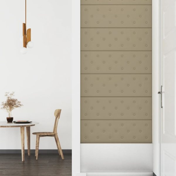 Pannelli Murali 12 Pz Cappuccino 90x30 Cm In Similpelle 3,24 m² - Image 4