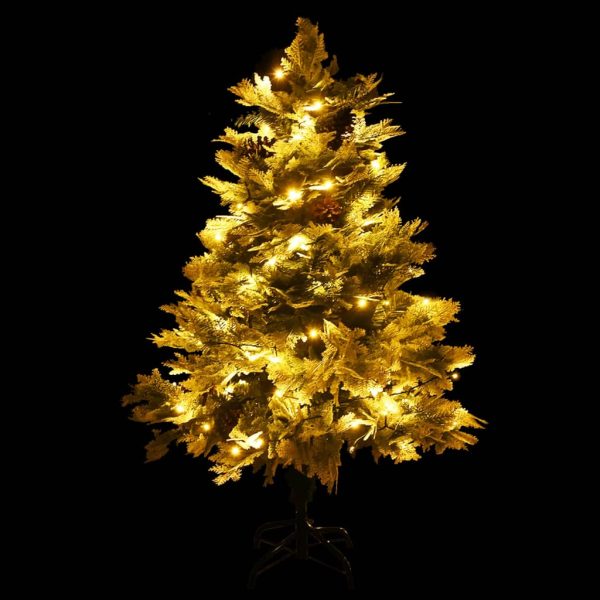 Albero Di Natale Preilluminato Con Pigne Verde 150 Cm Pvc E pe - Image 3