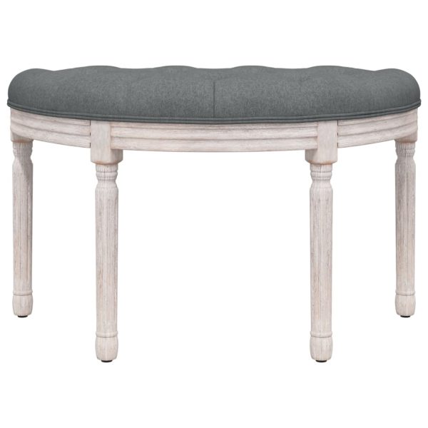 Panca Grigio Scuro 81,5x41x49 Cm In Tessuto - Image 3