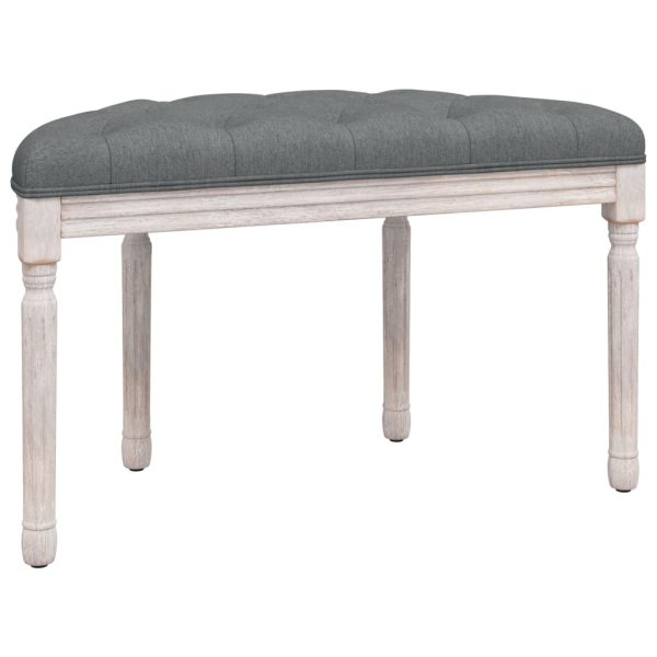Panca Grigio Scuro 81,5x41x49 Cm In Tessuto - Image 5
