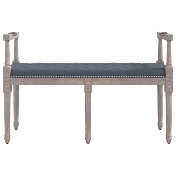 Panca Grigio Scuro 110x40x70 Cm In Velluto - Image 3