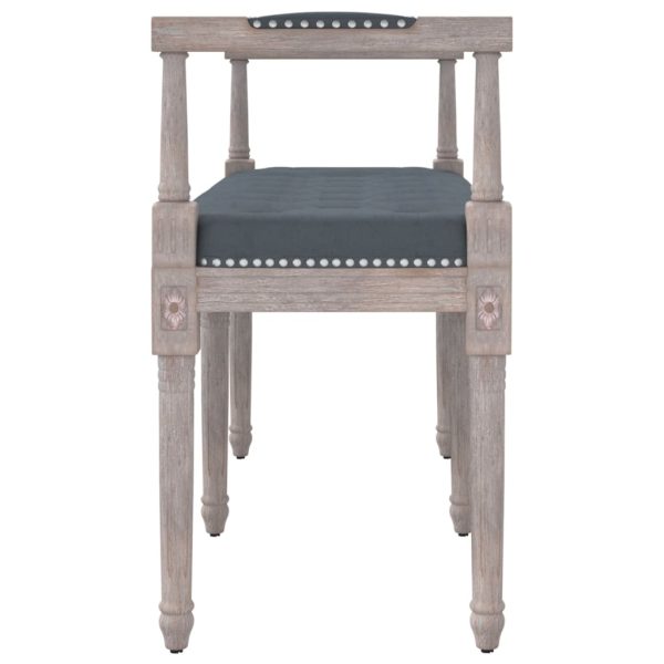 Panca Grigio Scuro 110x40x70 Cm In Velluto - Image 4