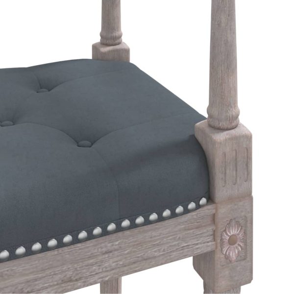 Panca Grigio Scuro 110x40x70 Cm In Velluto - Image 5