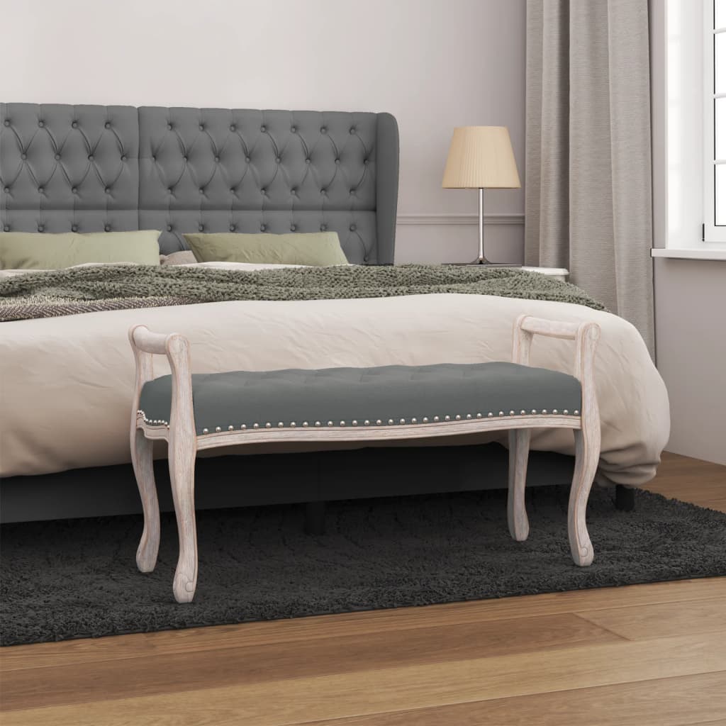 Panca Grigio Scuro 110x45x60 Cm In Tessuto