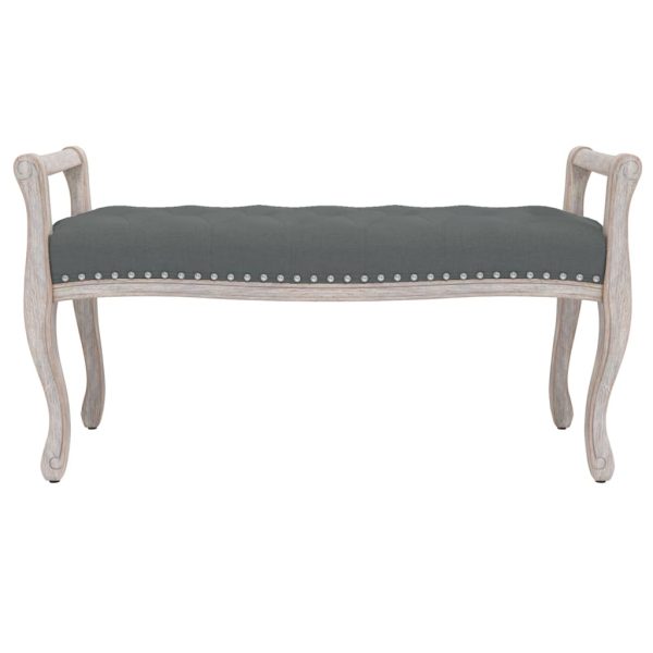 Panca Grigio Scuro 110x45x60 Cm In Tessuto - Image 3