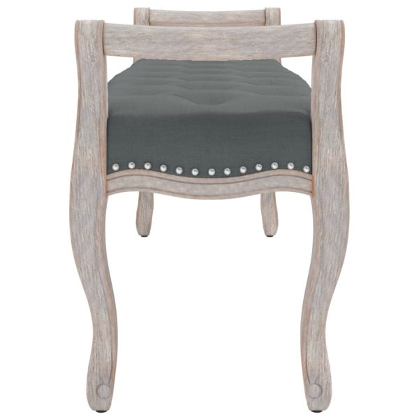 Panca Grigio Scuro 110x45x60 Cm In Tessuto - Image 4