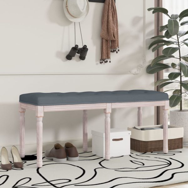 Panca Grigio Scuro 110x40x49 Cm In Velluto