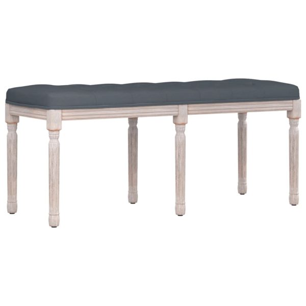 Panca Grigio Scuro 110x40x49 Cm In Velluto - Image 2