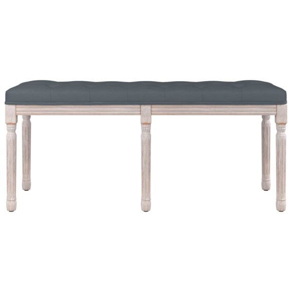Panca Grigio Scuro 110x40x49 Cm In Velluto - Image 3