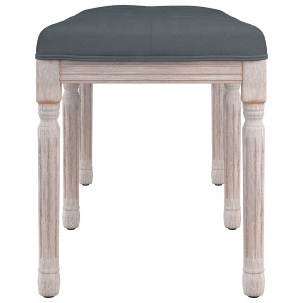 Panca Grigio Scuro 110x40x49 Cm In Velluto - Image 4