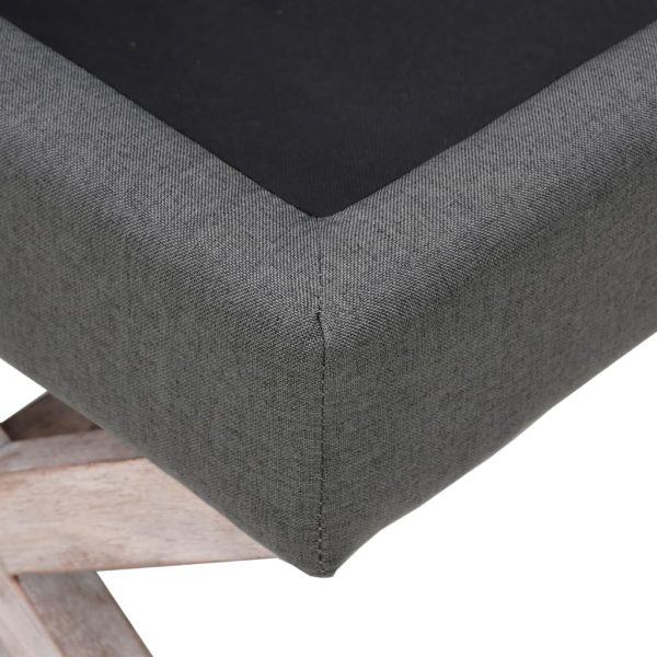 Sgabello Portaoggetti Grigio Scuro 45x45x49 Cm In Tessuto - Image 5
