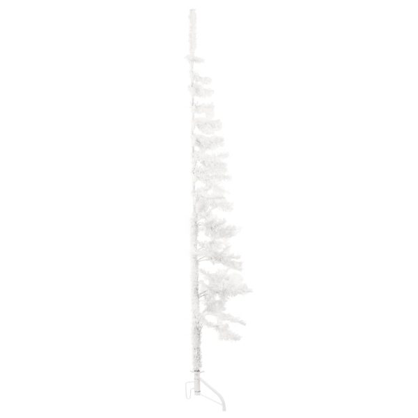 Albero Natale Artificiale Sottile A Metà Supporto Bianco 120 cm - Image 4