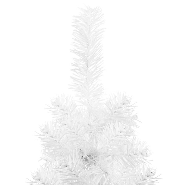 Albero Natale Artificiale Sottile A Metà Supporto Bianco 120 cm - Image 5