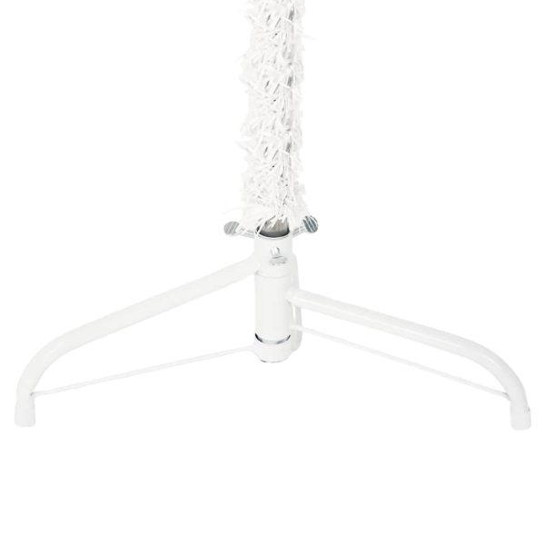 Albero Natale Artificiale Sottile A Metà Supporto Bianco 120 cm - Image 6