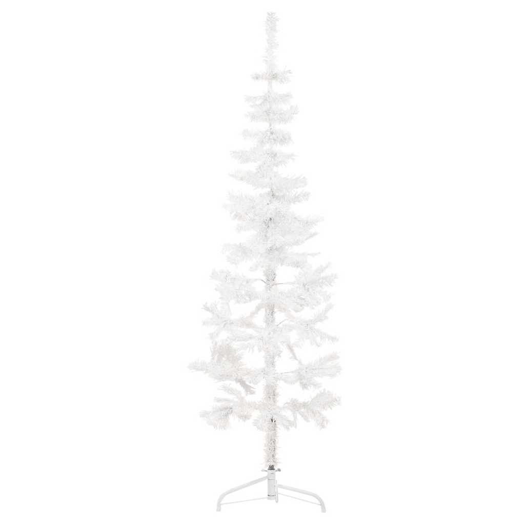 Albero Natale Artificiale Sottile A Metà Supporto Bianco 180 cm