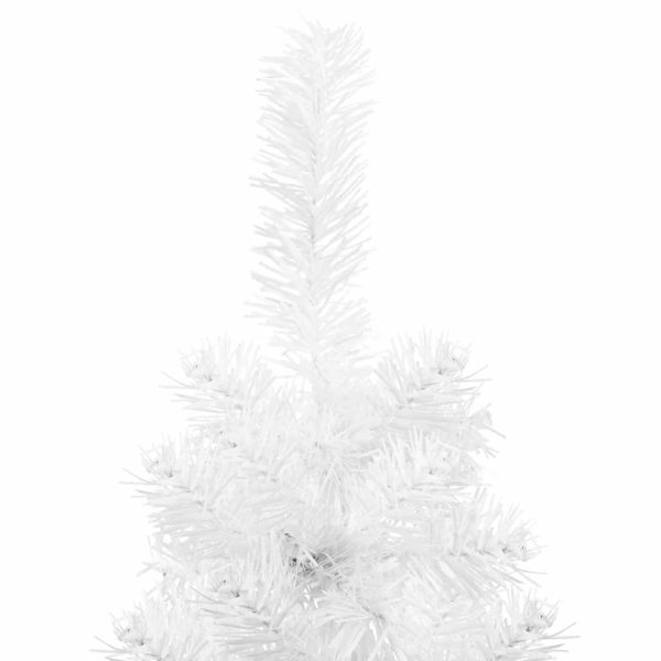 Albero Natale Artificiale Sottile A Metà Supporto Bianco 180 cm - Image 6