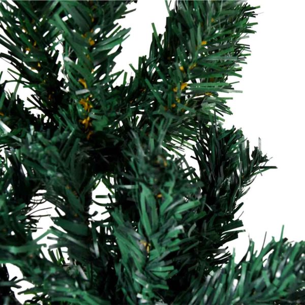 Albero Natale Artificiale Sottile A Metà Supporto Verde 210 cm - Image 4