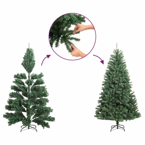 Albero Natale Artificiale Sottile A Metà Supporto Verde 210 cm - Image 6