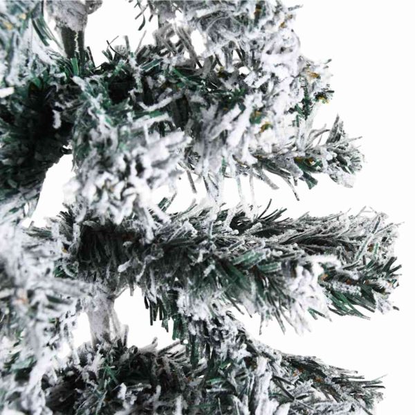 Albero Natale Artificiale Sottile A Metà Neve Fioccata 150 cm - Image 6
