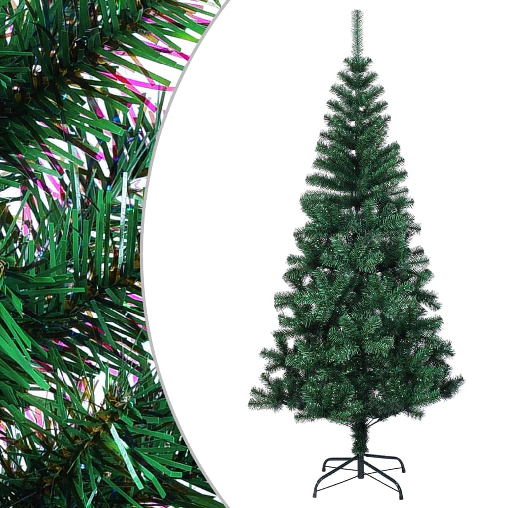 Albero Di Natale Artificiale Punte Iridescenti Verde 240 Cm Pvc