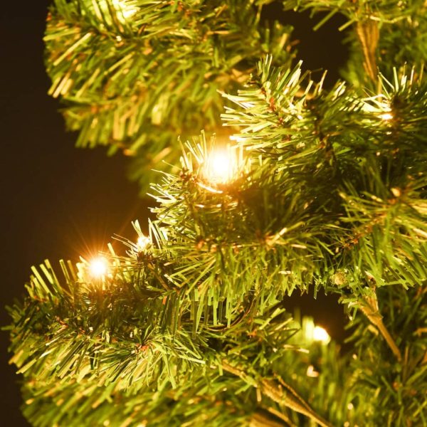 Albero Di Natale Preilluminato Con Vaso Verde 150 Cm In Pvc - Image 5