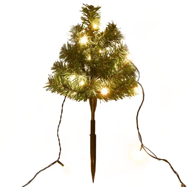 Sentiero Alberi Di Natale 6 Pz Con Led Bianco Caldo 45 Cm Pvc - Image 3