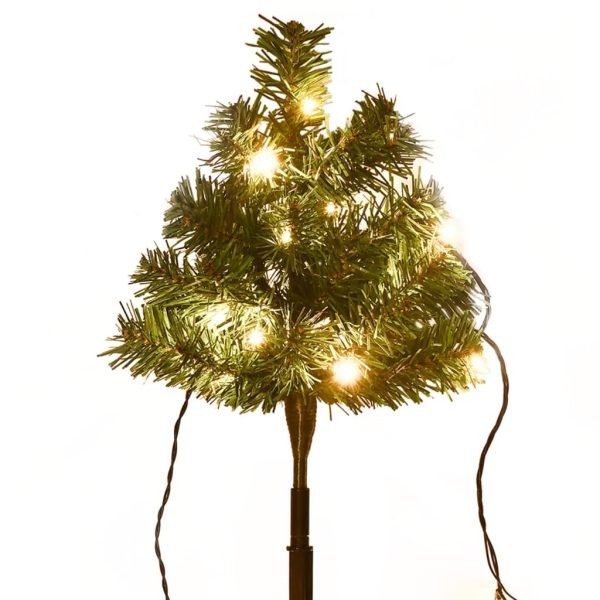 Sentiero Alberi Di Natale 6 Pz Con Led Bianco Caldo 45 Cm Pvc - Image 5
