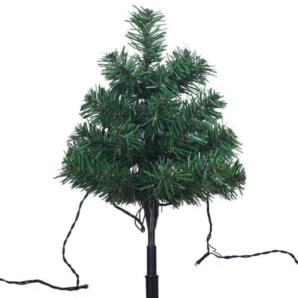 Sentiero Alberi Di Natale 6 Pz Con Led Bianco Caldo 45 Cm Pvc - Image 6