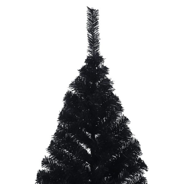 Albero Di Natale Artificiale A Metà Con Base Nero 240 Cm Pvc - Image 5