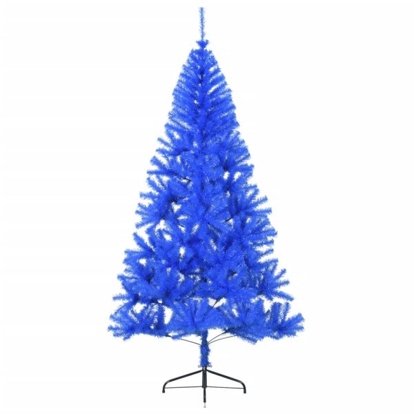 Albero Di Natale Artificiale A Metà Con Supporto Blu 240 Cm Pvc - Image 3