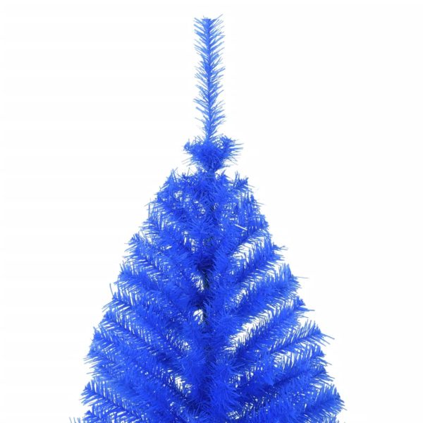 Albero Di Natale Artificiale A Metà Con Supporto Blu 240 Cm Pvc - Image 5