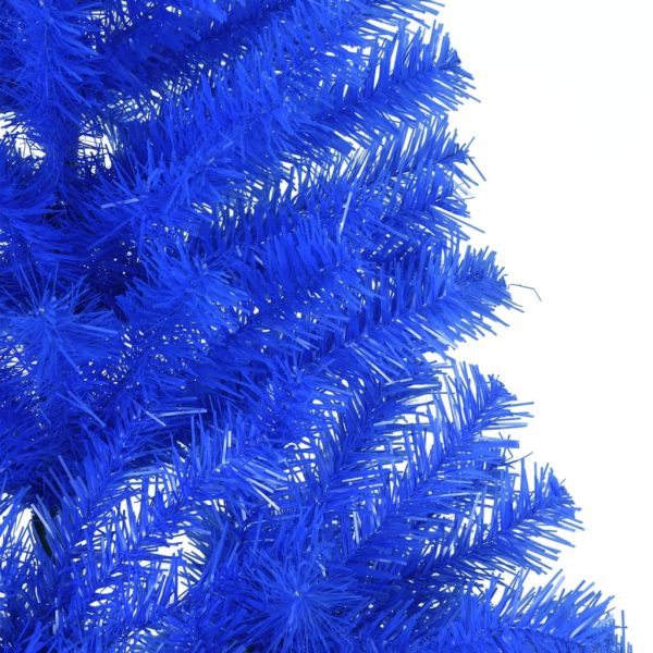 Albero Di Natale Artificiale A Metà Con Supporto Blu 240 Cm Pvc - Image 6