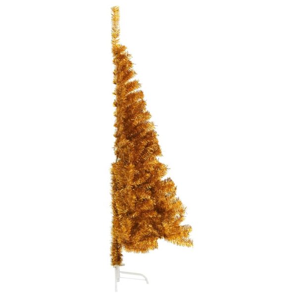 Albero Di Natale Artificiale A Metà Con Supporto Oro 180 Cm Pet - Image 3