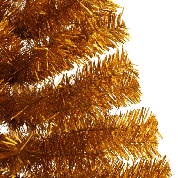 Albero Di Natale Artificiale A Metà Con Supporto Oro 180 Cm Pet - Image 6