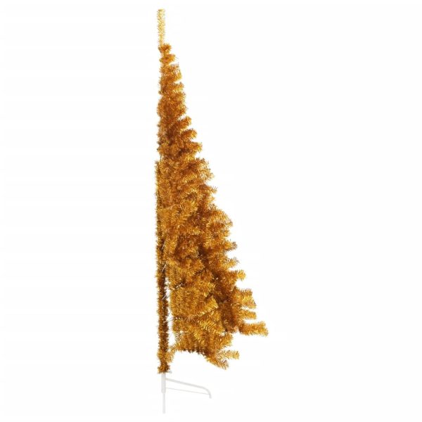 Albero Di Natale Artificiale A Metà Con Supporto Oro 240 Cm Pet - Image 3