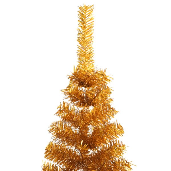 Albero Di Natale Artificiale A Metà Con Supporto Oro 240 Cm Pet - Image 5