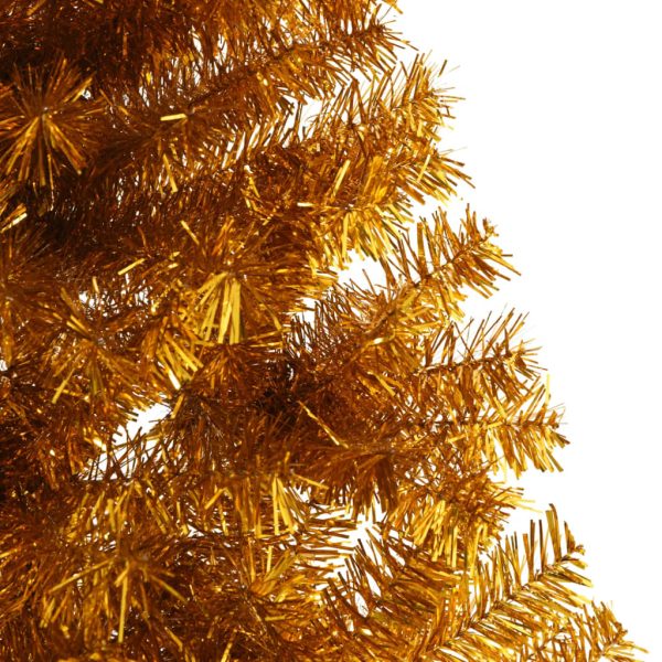 Albero Di Natale Artificiale A Metà Con Supporto Oro 240 Cm Pet - Image 6
