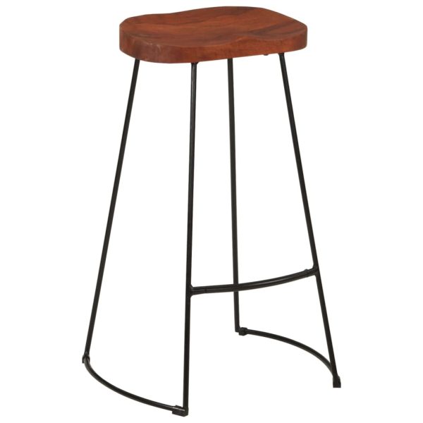 Sgabelli Da Bar Gavin 2 Pz 50x40x78 Cm Legno Massello Di Mango - Image 3