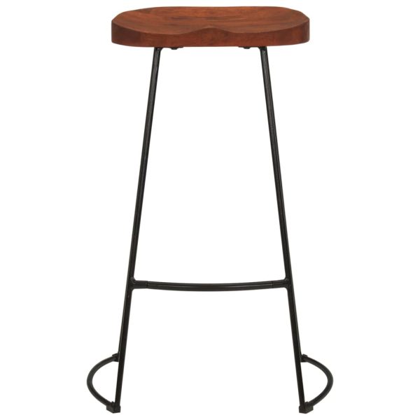 Sgabelli Da Bar Gavin 2 Pz 50x40x78 Cm Legno Massello Di Mango - Image 4