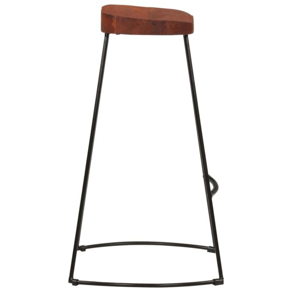 Sgabelli Da Bar Gavin 2 Pz 50x40x78 Cm Legno Massello Di Mango - Image 5