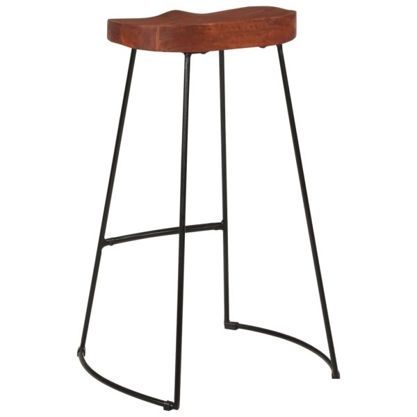 Sgabelli Da Bar Gavin 2 Pz 50x40x78 Cm Legno Massello Di Mango - Image 6